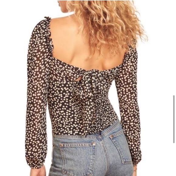Reformation Tops - Reformation Bacio Top in Pearls long sleeve